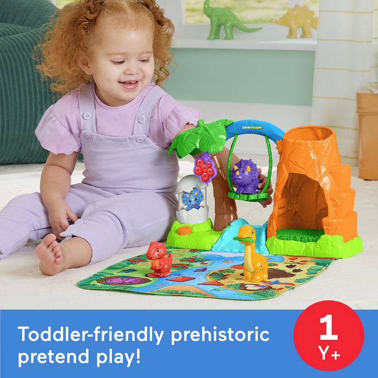 Fisher-Price Little People Dinosaur Village playset, imported from the UK