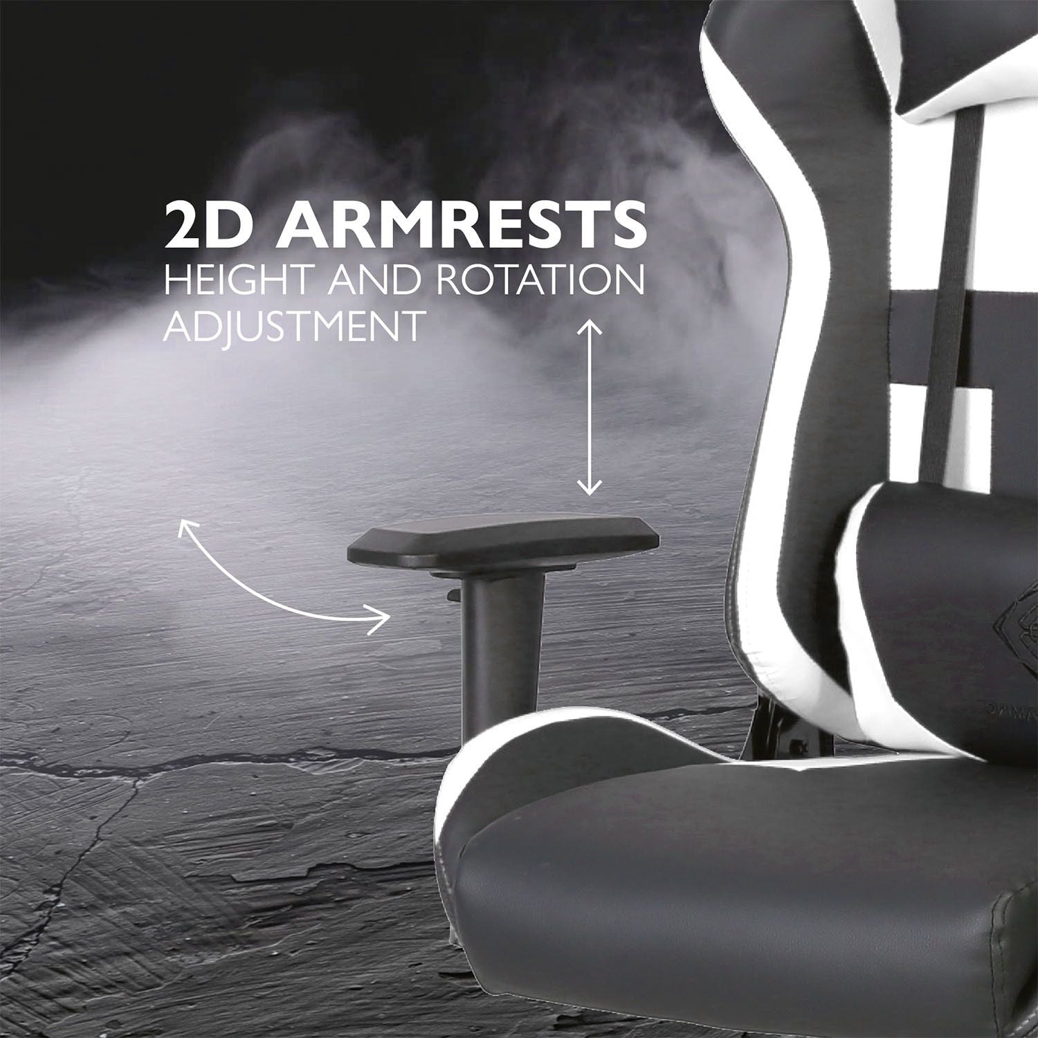 Deltaco DC210 gaming chair black and white, imported from the UK