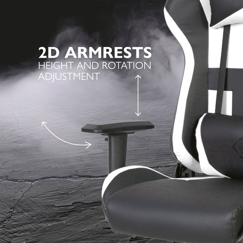 Deltaco DC210 gaming chair black and white, imported from the UK
