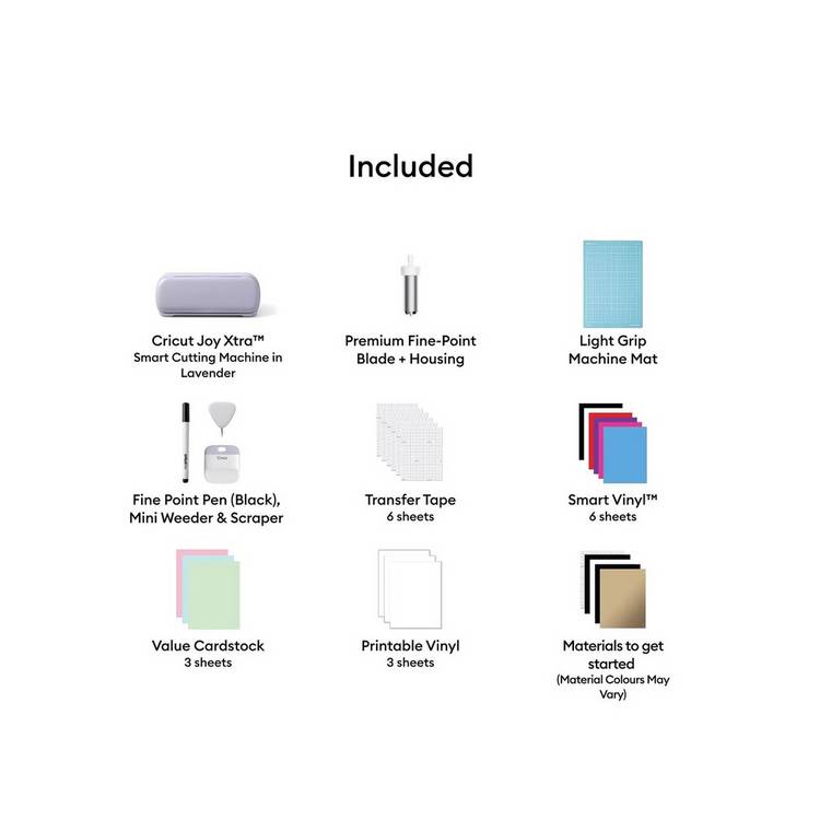 Cricut Joy Xtra gift bundle lavender cutting machine - British product