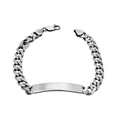 Argos Revere Men's Sterling Silver Personalised Oxidised Bracelet 21.59cm- Buy online at McGrocer