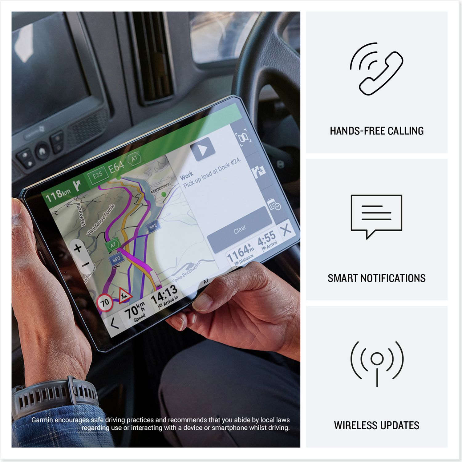 Garmin dezlCam LGV1020 truck sat nav dash cam - British product