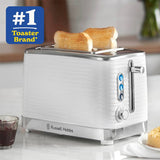 Russell Hobbs Inspire 2 Slice white toaster - British product