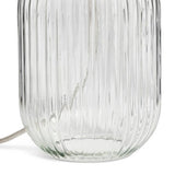 Argos Home ribbed glass table lamp 36cm white shade, UK version