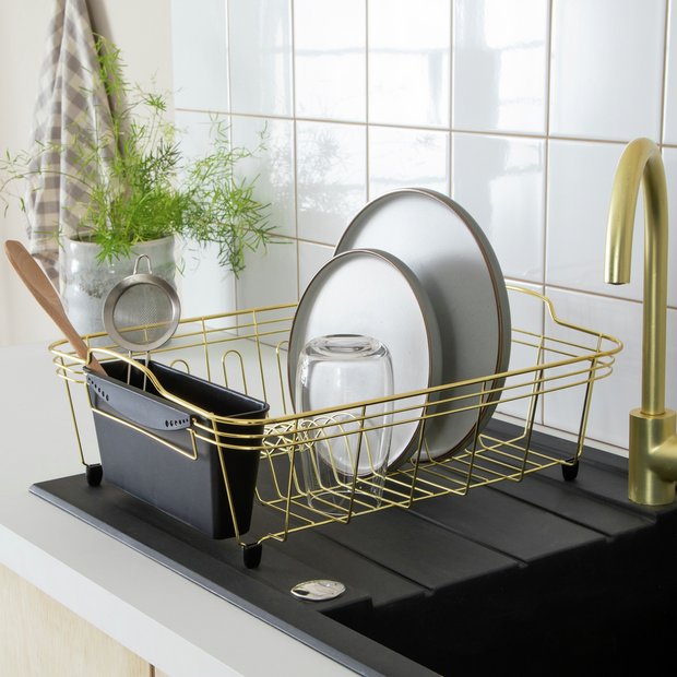 Habitat dish drainer brass finish (British brand)