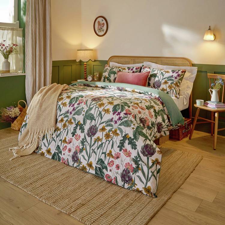 Wylder reversible floral duvet set single, UK version