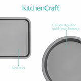 KitchenCraft 4 piece non-stick carbon steel bakeware set, UK version
