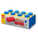 LEGO storage brick 8 knobs blue (British brand)