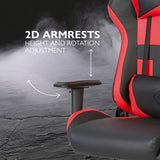 Deltaco DC210 faux leather gaming chair black red, UK version