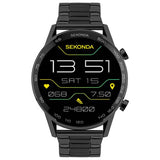 Sekonda Black Stainless Steel Bracelet Smart Watch