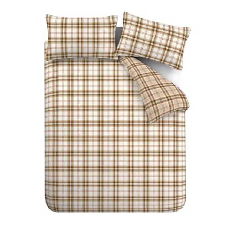 Catherine Lansfield bedding set orange check single, imported from the UK