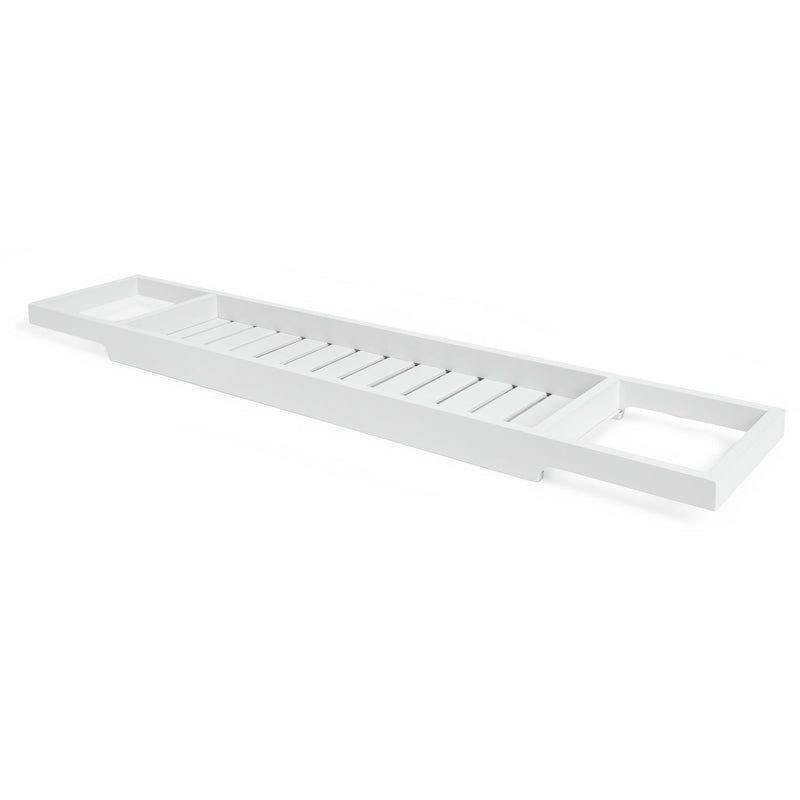 Habitat white bamboo bath bridge H4xW76xD15cm, imported from the UK