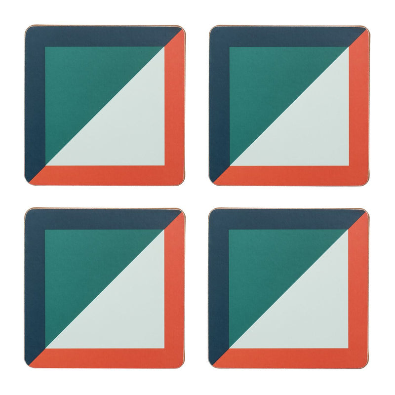 Habitat Geo Cube placemat and coaster set green, UK version