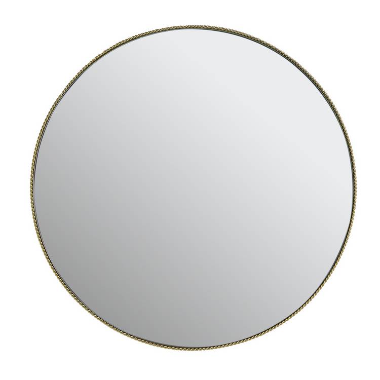 Habitat gold rope twist round wall mirror 60x60cm, UK version