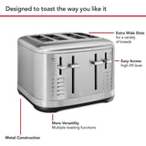 KitchenAid 4 Slice Toaster stainless steel, imported from the UK
