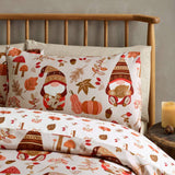 Catherine Lansfield Woodland Gonks beige single bedding set - British product