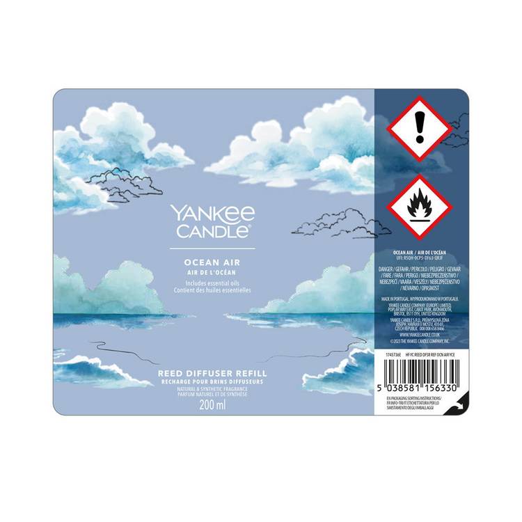 Yankee Ocean Air reed diffuser refill 200ml (British brand)