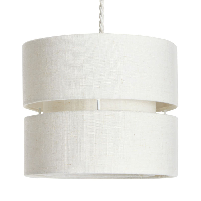 Argos Home Natural Fabric 2 Tier Easy Fit Lampshade - 22cm
