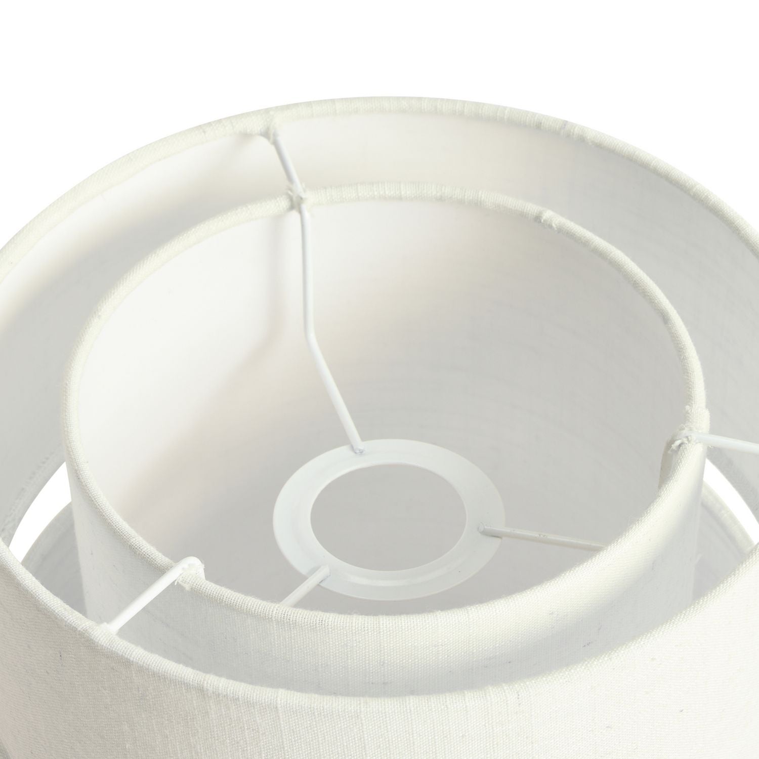 Argos Home Natural Fabric 2 Tier Easy Fit Lampshade - 22cm