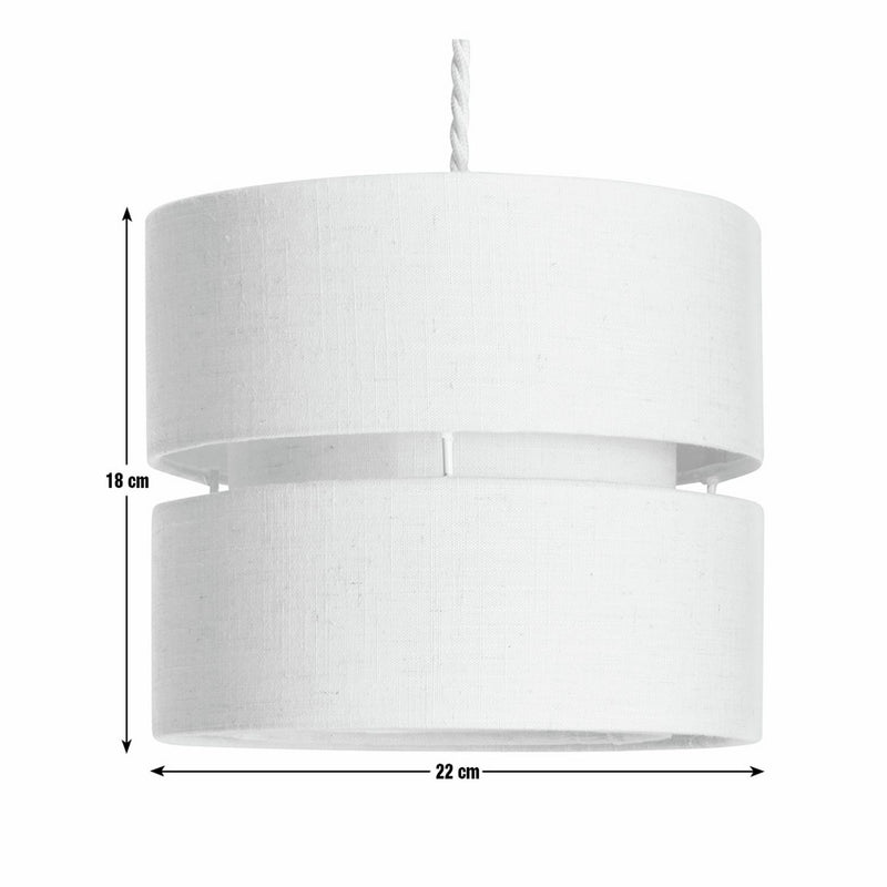 Argos Home Natural Fabric 2 Tier Easy Fit Lampshade - 22cm