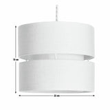Argos Home Natural Fabric 2 Tier Easy Fit Lampshade - 22cm