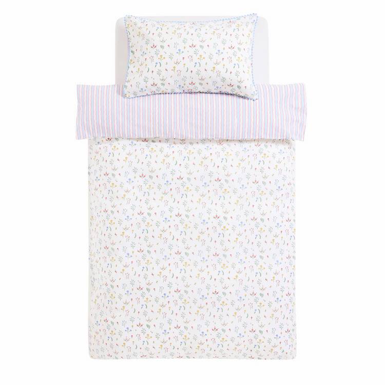 Argos Home kids bedding set ditsy floral rik rak toddler, imported from the UK