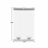 Habitat twin compartment pedal bin cream 60 litre, UK version
