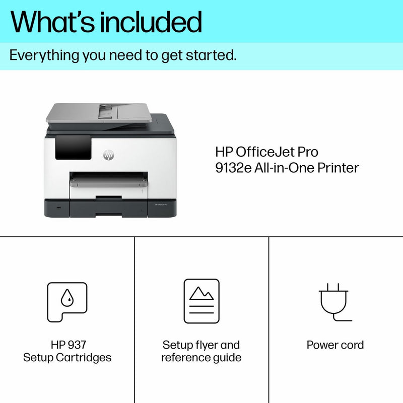 HP OfficeJet 9132e all-in-one printer, imported from the UK