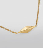 Jimmy Choo diamond fine chain necklace gold-tone - British product