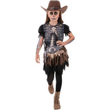 Smiffys kids skeleton cowgirl costume, imported from the UK