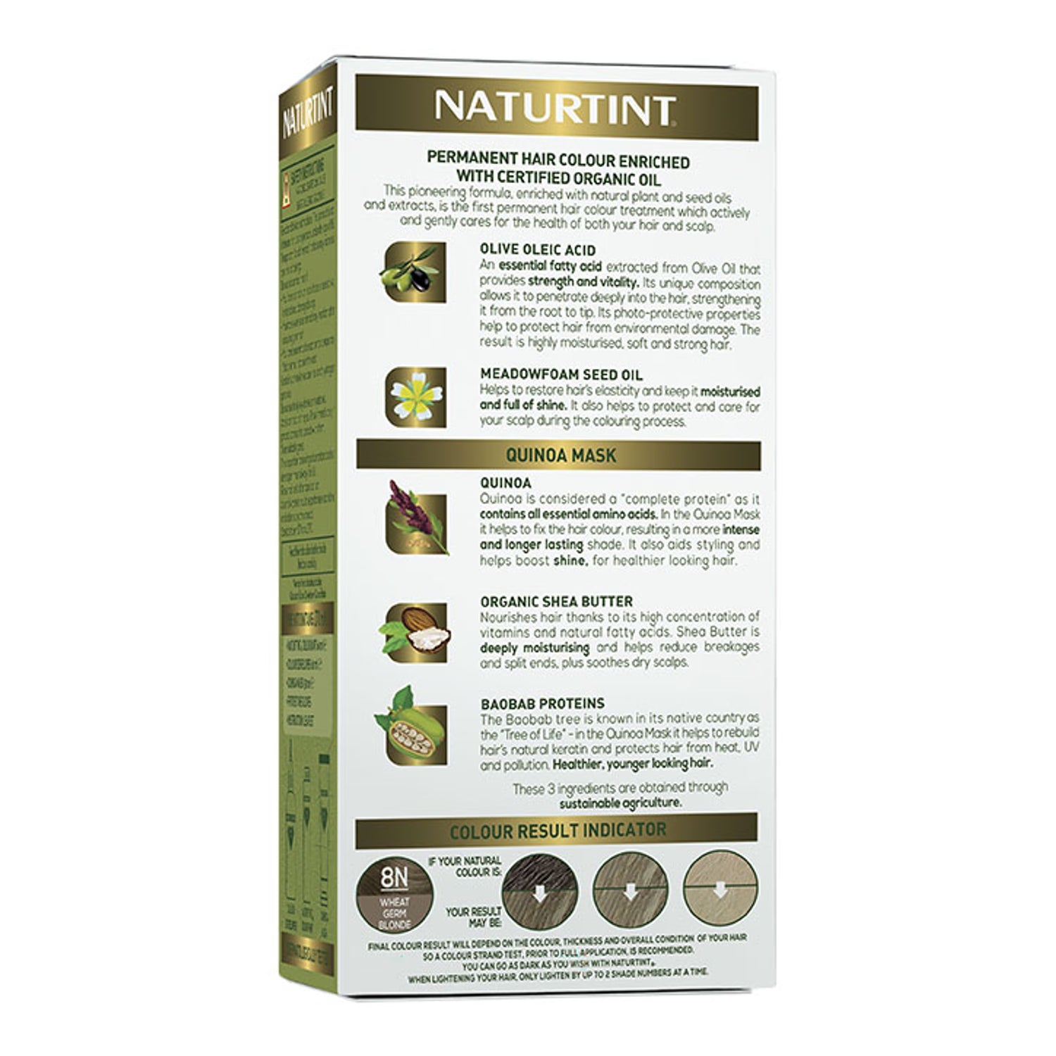 Naturtint permanent hair colour 8N Wheat Germ Blonde - British product