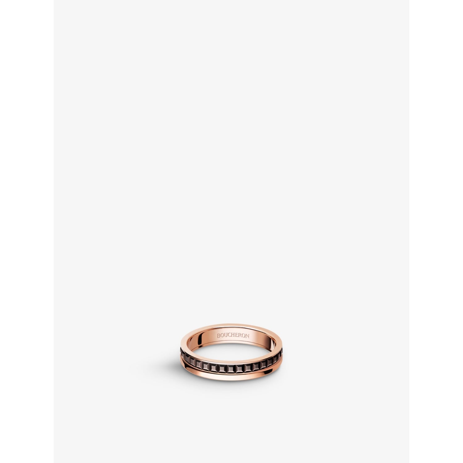 Quatre Classique 18ct pink-gold wedding band - 53mm