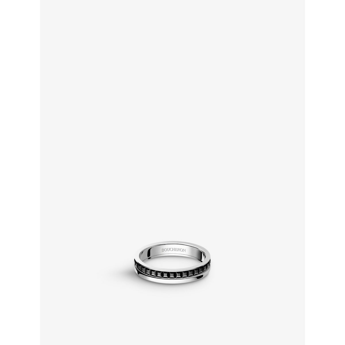 Quatre Black Edition 18ct white-gold wedding band - 53mm