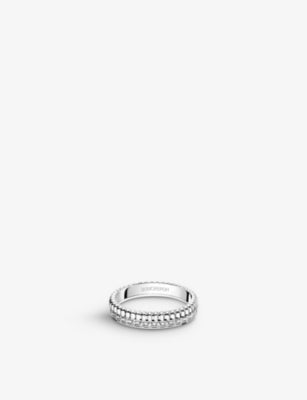 Boucheron Quatre 18ct white-gold diamond wedding band, imported from the UK