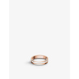Quatre White Edition 18ct pink-gold and ceramic wedding band - 53mm