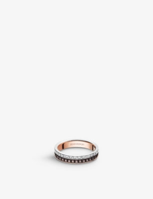 Boucheron Quatre Classique 18ct rose and white gold diamond ring, UK version