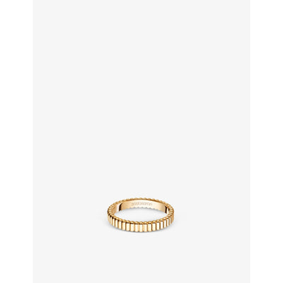 selfridges Bucheron Quatre Grosgrain 18ct Yellow Gold Wedding Band- Buy online at McGrocer
