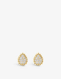 Boucheron Serpent Bohème 18ct yellow gold diamond stud earrings, UK version