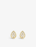 Boucheron Serpent Bohème 18ct yellow-gold diamond stud earrings, UK version
