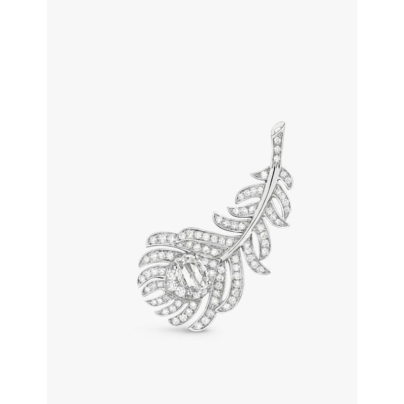 Boucheron diamond earrings 1.1ct white gold, imported from the UK