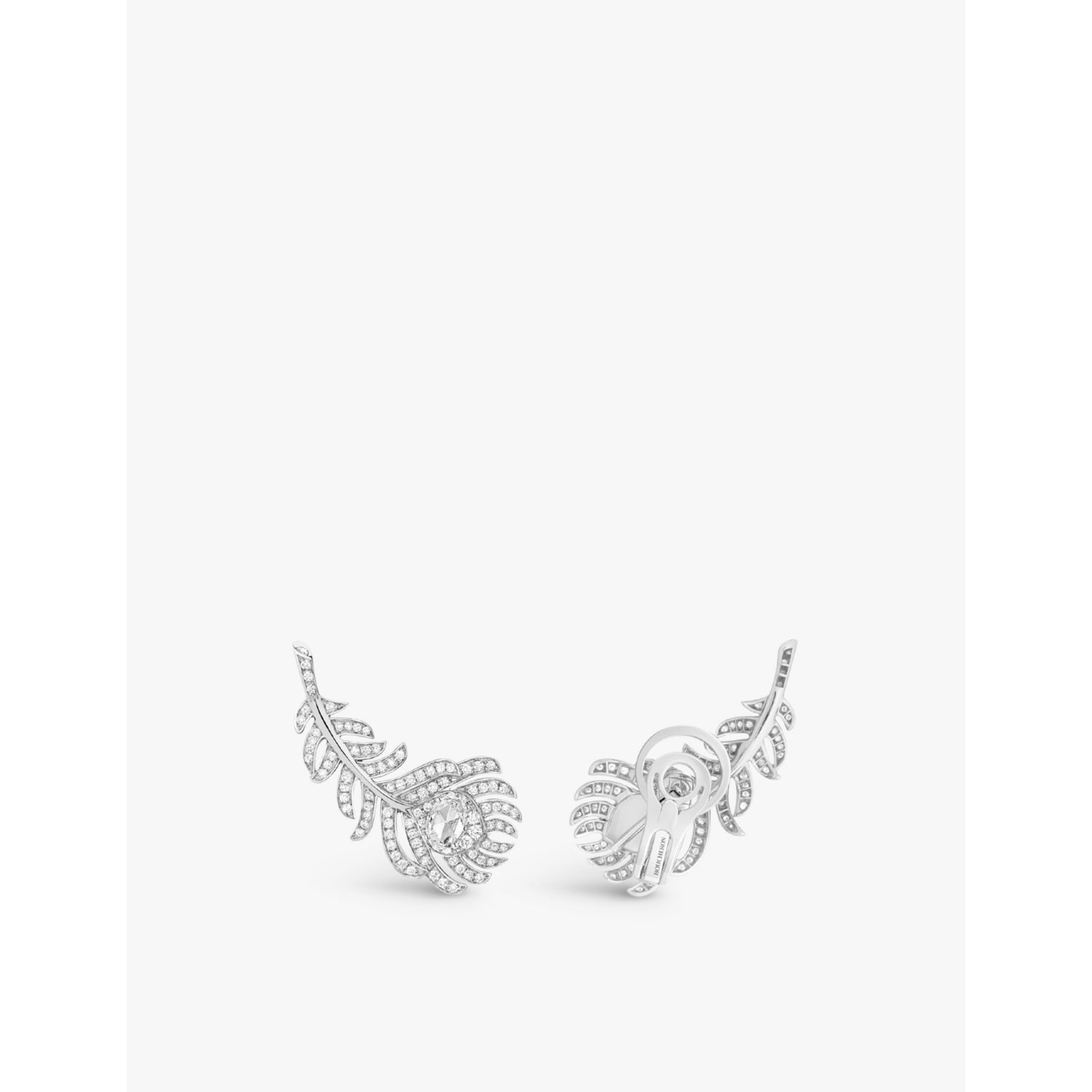 Boucheron diamond earrings 1.1ct white gold, imported from the UK