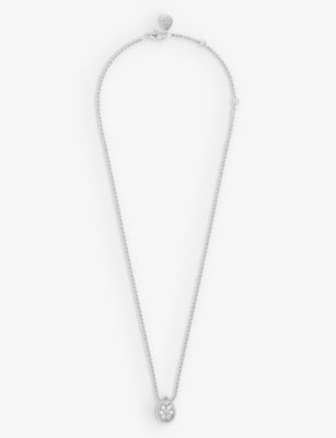 Boucheron diamond pendant necklace 18ct white-gold 13mm, UK version
