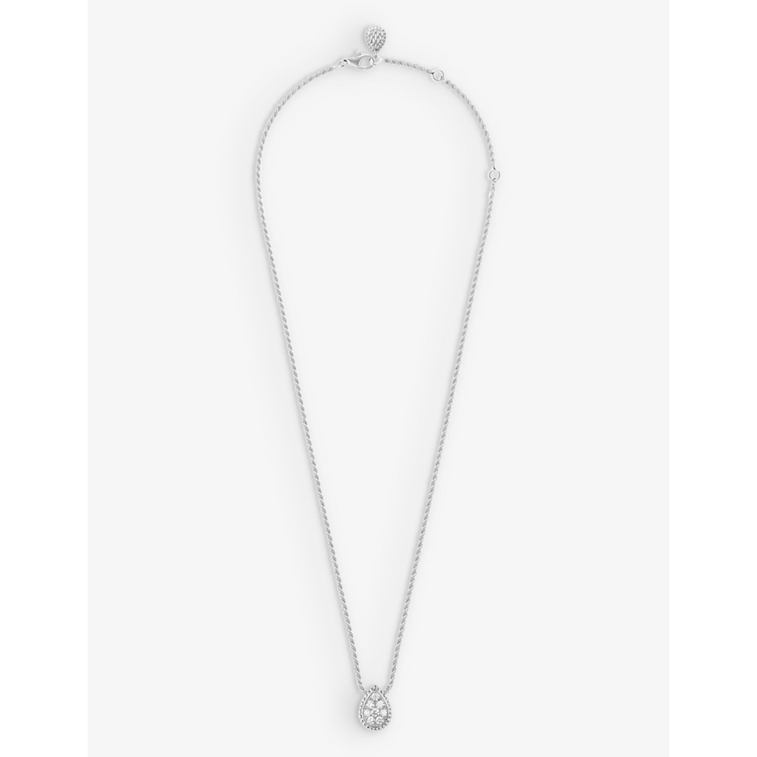 Boucheron diamond pendant necklace 18ct white-gold 13mm, UK version