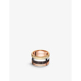 Quatre Classique 18ct yellow-gold, white-gold and pink-gold ring - 53mm