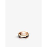 Quatre Classique 18ct yellow-gold, white-gold and pink-gold ring - 53mm