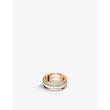 Boucheron Quatre ring with 0.24ct diamonds and ceramic (British brand)