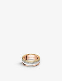 Boucheron Quatre ring with 0.24ct diamonds and ceramic (British brand)