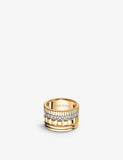 Boucheron Quatre Radiant Edition 18ct yellow-gold ring 0.49ct pavé diamond - British product
