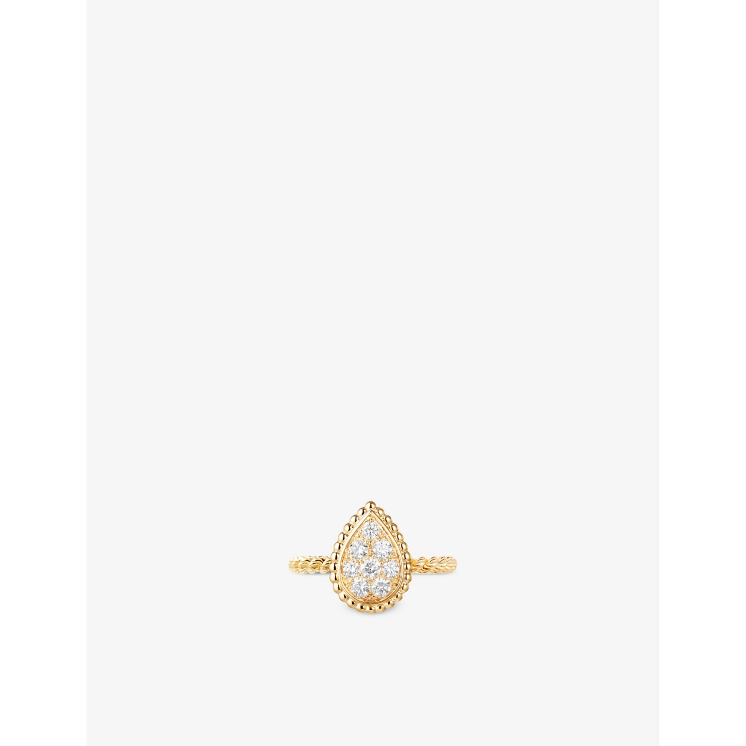 Boucheron Serpent Bohème diamond ring 18ct yellow gold (British brand)