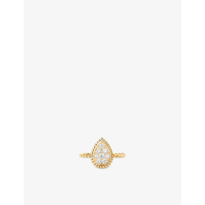 Boucheron Serpent Bohème diamond ring 18ct yellow gold (British brand)